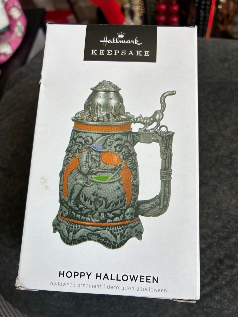 Hallmark Orange and Silver Halloween Stein Keepsake Ornament